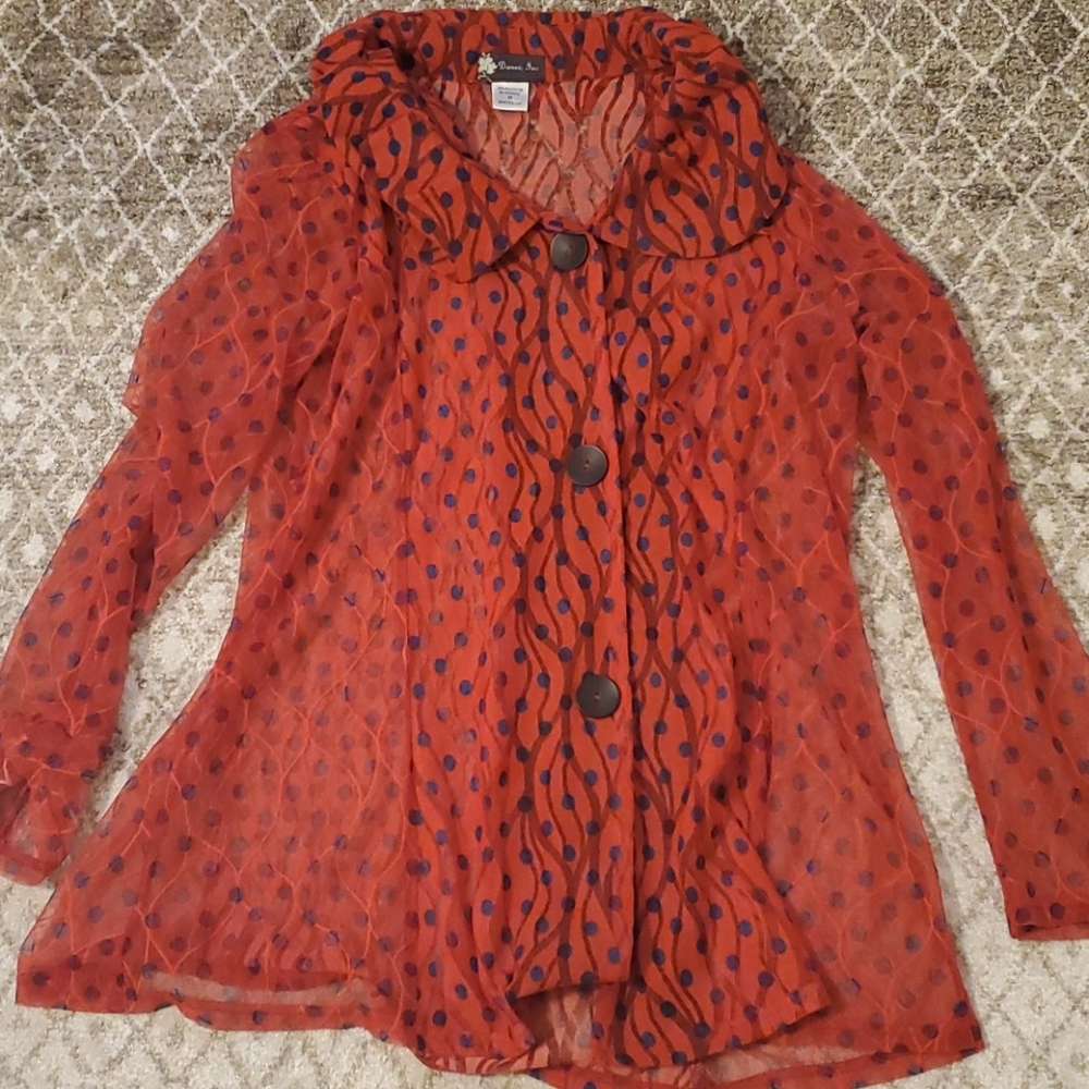 Damee, inc blouse sz med